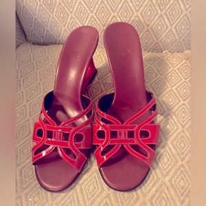 Cole Haan pink wedges womens size 10